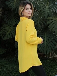 Women Blouses - Màu vàng - Xem 3