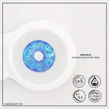 EYESHARE 1 副 HD38 角色扮演隐形眼镜蓝色镜片化妆 14.5 毫米年度使用万圣节服装角色扮演 - 藍色 - 查看 6