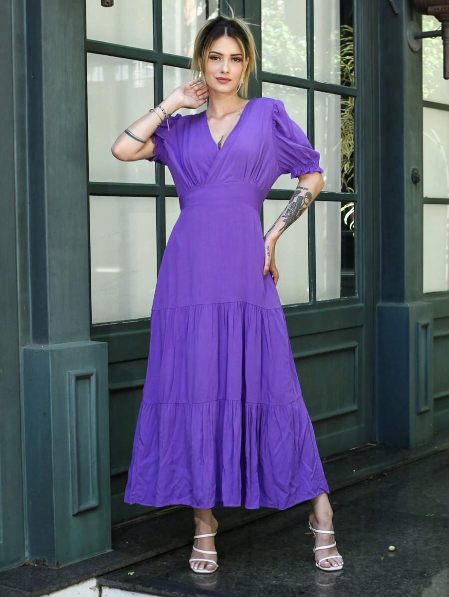 Women Dresses - Màu tím - Xem 1