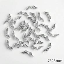 30pcs/Pack New Alloy Pendant Charms, Guardian Angel Wings, Silver-Tone Metal Spacer Beads, DIY Jewelry Accessories For Necklace, Bracelet, Earrings