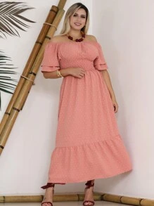 Women Dresses - Màu hồng gỉ - Xem 1