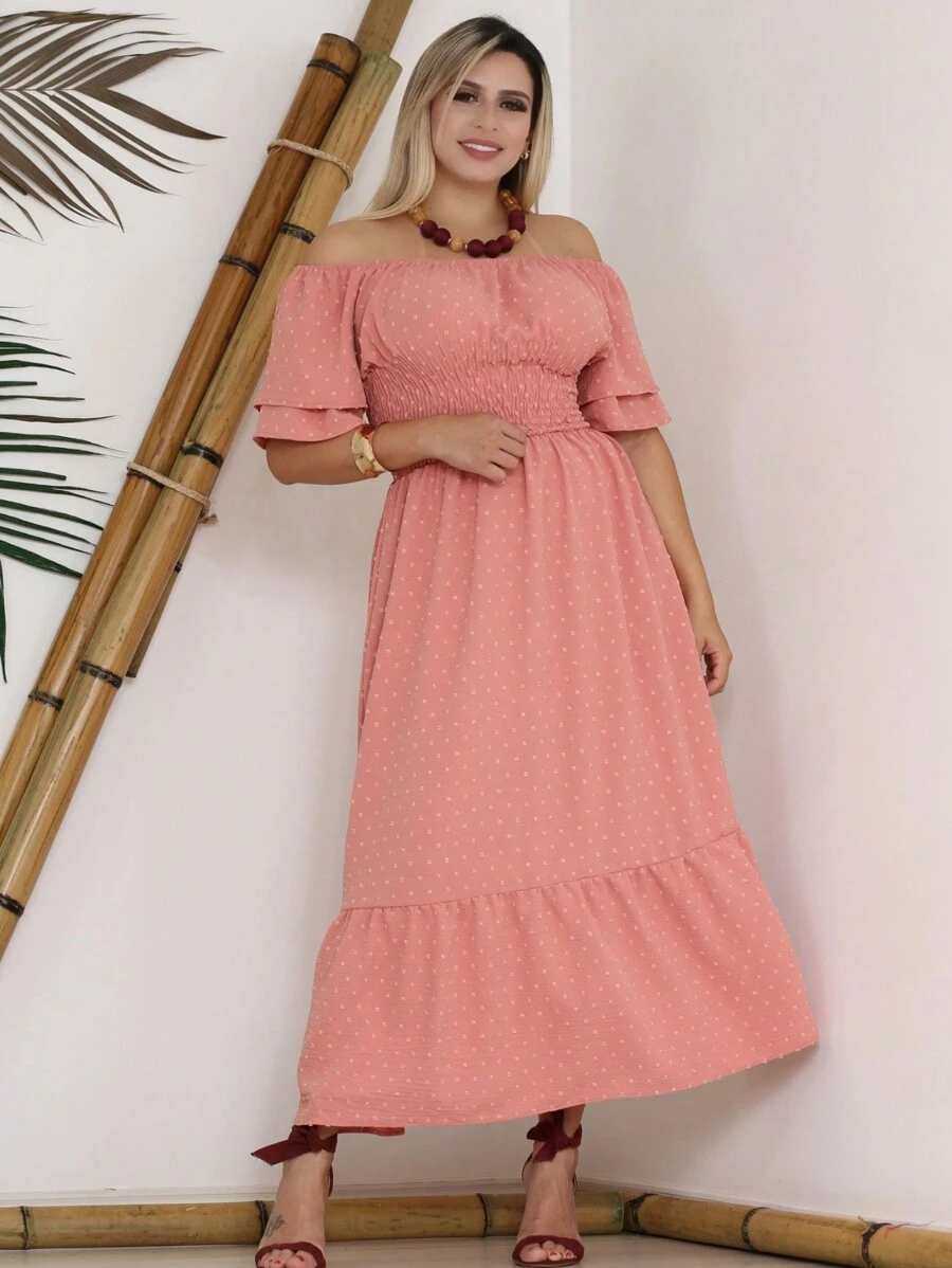 Women Dresses - Màu hồng gỉ - Xem 1