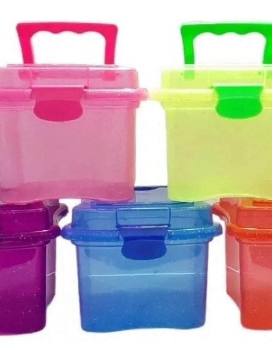 Cajitas Dulceros Con Glitter De Plastico 1 Pza - Morado - Ver 1