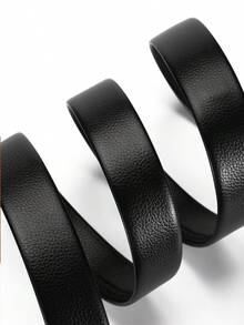 1條男士皮帶czd-c-1152,新款金色商務時尚休閒黑色配件,適用於父親、男友、男友禮品,pu自動扣皮帶牛仔通用時尚皮帶,適用於聖誕節送給父親、兄弟、丈夫的生日禮物,年輕人和中年人的皮帶