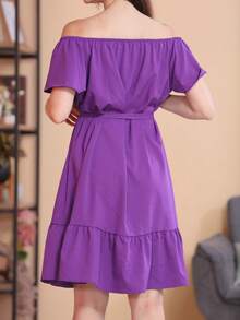 Women Dresses - 紫色 - 查看 6