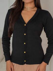 Women Cardigans - Black - View 3