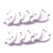 10pcs 3-Pin Socket Covers Child Outlet Cover Electrical Outlet Protectors - White - View 1