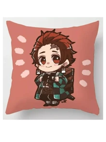 Fundas De Almohada de Anime Japonés: Zenitsu, Inosuke y Tomioka - Rosa Pálido - Ver 1