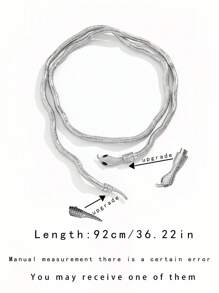 Tocado con diseño de serpiente - Plateado - Ver 8