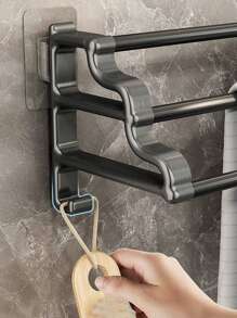 Estante de toalla 40cm tres niveles - Negro - Ver 5