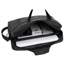 Men'S Briefcase 15.6-Inch Laptop Bag Handbag Document Bag Classic Briefcase Laptop Briefcase Office Supplies Business Casual For Commute Carry On Men's Accessories Anti Theft Men Gifts Festival Gifts - Black - View 10