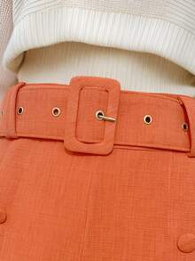 Women Shorts - 橘色 - 查看 2