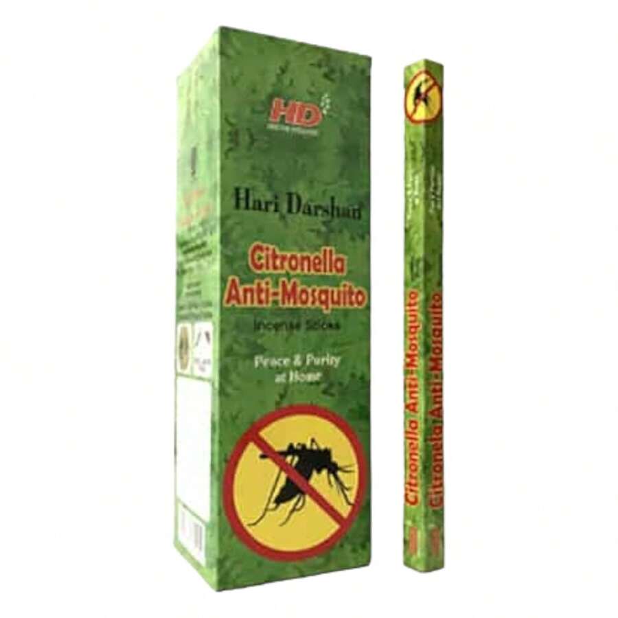 Caja de varitas de incienso Hari Darshan, HD, citronela anti-mosquitos 120 varitas, para el hogar, incienso de aromaterapia, incienso de meditación - Multicolor - Ver 1