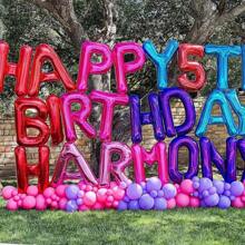 40 Inch Large Blue Letter Balloon Big Size Jumbo Mylar Foil Helium Balloon For Birthday Party Celebration Decorations, Alphabet A B C D E F G H I J K L M N O P Q R S T U V W X Y Z Graduation Season New Year's Anniversary Decor