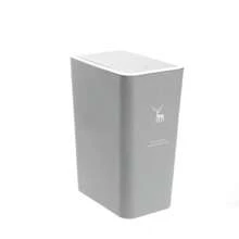 1 Gói Thùng Rác Có Khe Cắm Cho Nhà Vệ Sinh, Phòng Khách, Nhà Bếp Và Phòng Tắm Có Nắp Đậy, Giỏ Đựng Rác Nén Và Giỏ Đựng Giấy - Xám - Xem 1