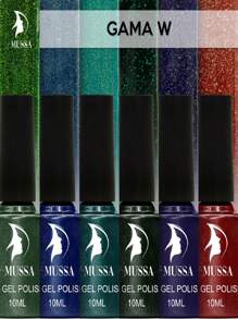Gel Para Uñas Por Gamas (K,L,M,N,O,P,Q,R,S,T,V,W,X,Y,Z) - Neblina azul - Ver 1