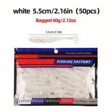 (white) 50pcs 5.5cm Fishing Lures In One Bag - White - View 1