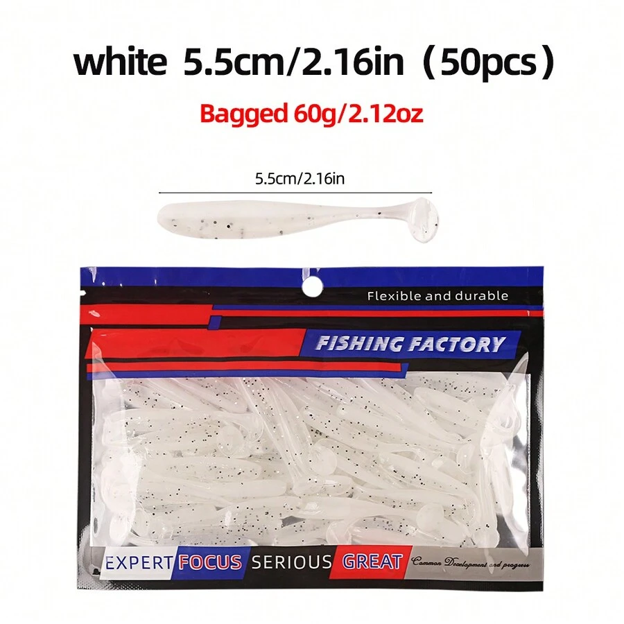 (white) 50pcs 5.5cm Fishing Lures In One Bag - White - View 1