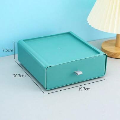 1pc Modern And Elegant Portable Cosmetic Storage Box With Drawer, Can Be Used As Stationery Organizer, Home And Travel Use