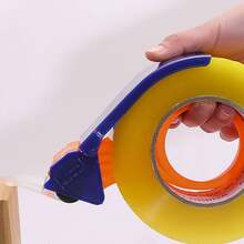 1 件小型塑膠封箱機、透明膠帶切割器、寬膠帶座(適用於 50 毫米以內的膠帶) - 藍色 - 查看 11