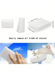 20pcs White Magic Sponge Eraser Cleaning Nano Sponge - White - View 5