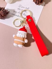 1 Miếng Ông già Noel Giáng sinh Móc chìa khóa Vật rủ xuống Silicone mềm Vòng chìa khóa Vật trang trí Qủa tặng Đối với Lễ hội Lễ ăn mừng - Vàng - Xem 3