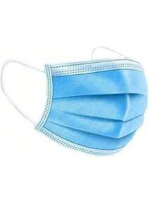 SINAI 50 pzs de cubrebocas tricapa para adulto - Azul - Ver 2