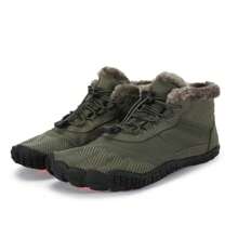 Bottes de randonnée pour hommes et femmes, chaussures de neige pieds nus, chaussures de travail décontractées pour l'extérieur, chaussures chaudes à fourrure pour hommes, bottines pour hommes, bottes de neige pour hommes