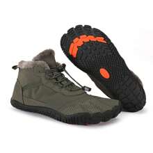 Bottes de randonnée pour hommes et femmes, chaussures de neige pieds nus, chaussures de travail décontractées pour l'extérieur, chaussures chaudes à fourrure pour hommes, bottines pour hommes, bottes de neige pour hommes