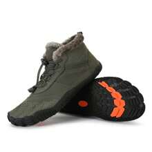 Bottes de randonnée pour hommes et femmes, chaussures de neige pieds nus, chaussures de travail décontractées pour l'extérieur, chaussures chaudes à fourrure pour hommes, bottines pour hommes, bottes de neige pour hommes