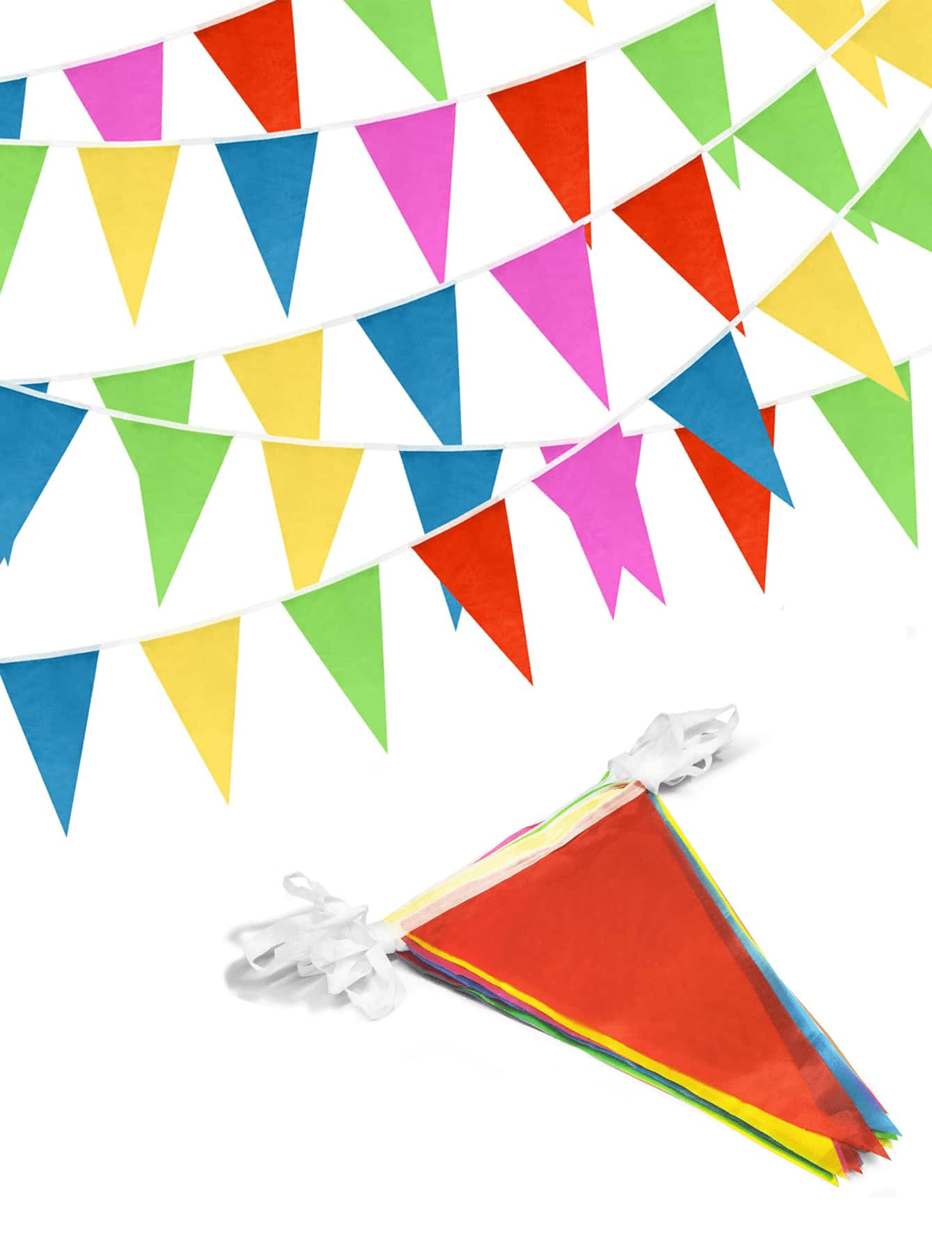 50Pcs1181inch Colorful Pennant Banner Flags Multicolor Bunting String