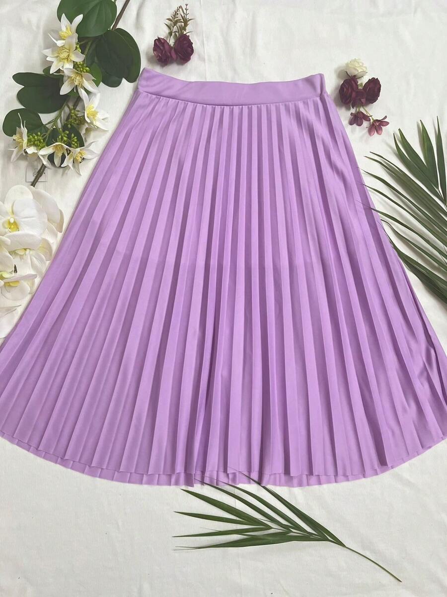 Women Skirts - 淡紫色 - 查看 1