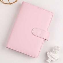 1 Set Or 2 Sets Or 5 Sets A6 Macaron Grid & Marble Pattern Binder With 6 Zipper Pouches,Back To School,School Supplies,Savings Plan,Biweekly Savings Plan,10000 Savings Plan,Savings Strategy - Pink - View 5