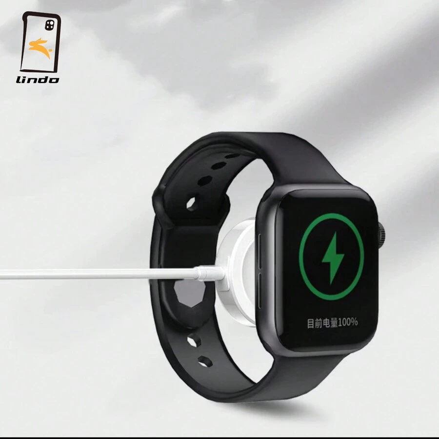Cabo Carregador Para Relogio Apple Watch Series 3 4 5 6  7 8 E Ultra Favorito - Branco - Visão 1