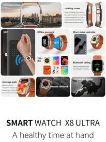 Smartwatch X8  Ultra Reloj Inteligente Series 8 W&o Shop - Naranja - Ver 3