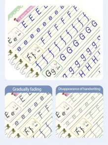 一套四本用于数字、字母、数学和绘画的手写练习册，返校用品 - 彩色 - 查看 3