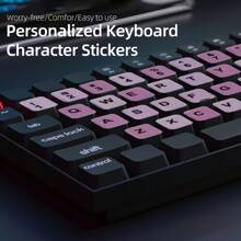 1 Pack Universal Notebook English Keyboard Sticker Color Key Sticker - Multicolor - View 2