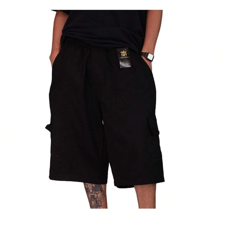 RS REAL Twill Men Shorts - 黑色 - 查看 1