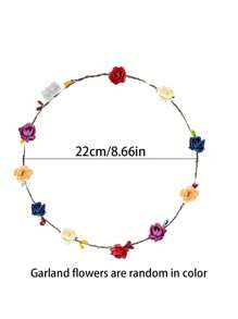 1pc - Băng đô hoa LED đường kính 8,7 inch, Vòng hoa đội đầu phát sáng cho phụ nữ, trang trí tiệc cưới, ngày lễ, Giáng sinh, năm mới - Nhiều màu - Xem 7