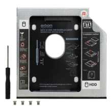 Adaptador Dvd Para Hd Ou Ssd Notebook Drive Caddy 9,5mm Sata - Preto e Branco - Visão 4