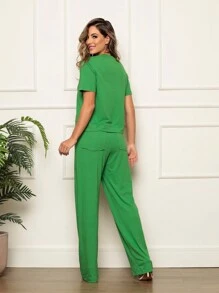 Women Two-piece Outfits - Verde Oliva - Ver 3