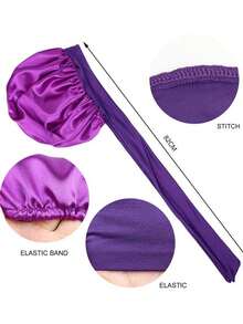 多種顏色的彈性緞帶蝴蝶結針織帽,女士純色睡眠帽,化妝帽,保持頭髮整潔,家居帽