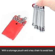 Pequeño Juego De Llaves Inglesas Estándar Sae De 10 Piezas - Rojo - Ver 4