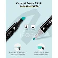 80 colores Marcadores Doble Punta Plumones Punta De Pincel - Multicolor - Ver 3
