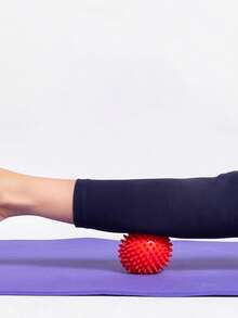1pc Blue Hedgehog Ball For Foot Muscle Relaxation, Trigger Point Massage Of Neck, Yoga, Acupressure, Fitness, Myofascial Release - Blue - View 5