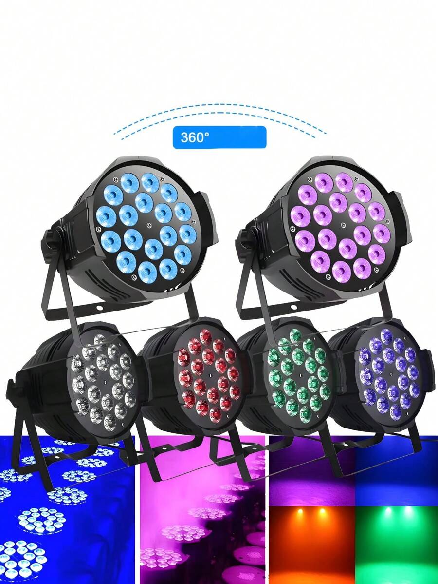 Reflector 54 Multicolor LED Lights, RGB Effect, 240V With Built-In Control Menu - Ideal For Christmas Parties, DJs, Clubs, Stages. - Nhiều màu - Xem 1