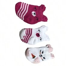 Kit 6 meias Bebê menina Recém Nascido Algodão Hipoalérgica - Rosa Bebê - Visão 1
