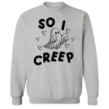 Nearly There So I Creep Graphic Unisex Cotton Pullover Sweatshirt