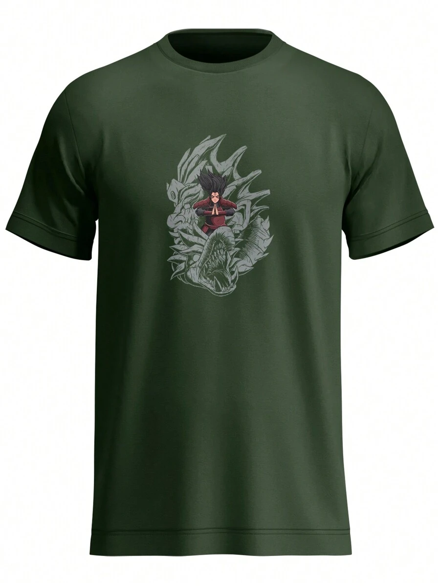 基本款哈希拉馬千手100%棉質衣服 - 綠色 - 查看 1