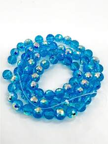 1 Strand Aaa Grade 6/8/10mm Electroplated Imported Ab Coated 96-facet Glass Crystal Beads For Handmade Diy Jewelry